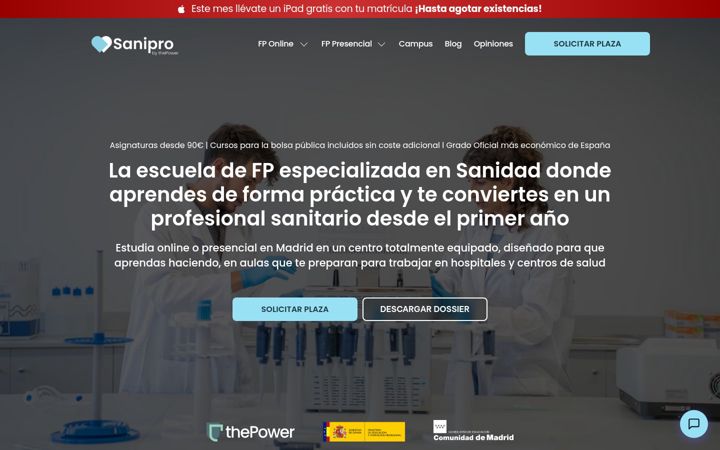 Screenshot of saniprofp.com