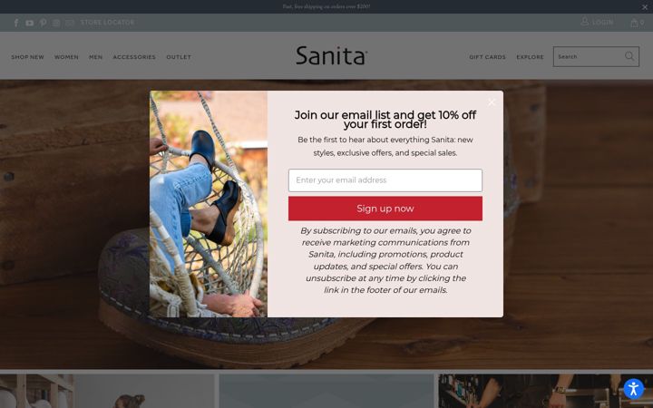 Screenshot of sanita.com