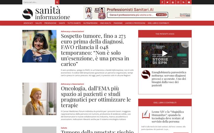 Screenshot of sanitainformazione.it