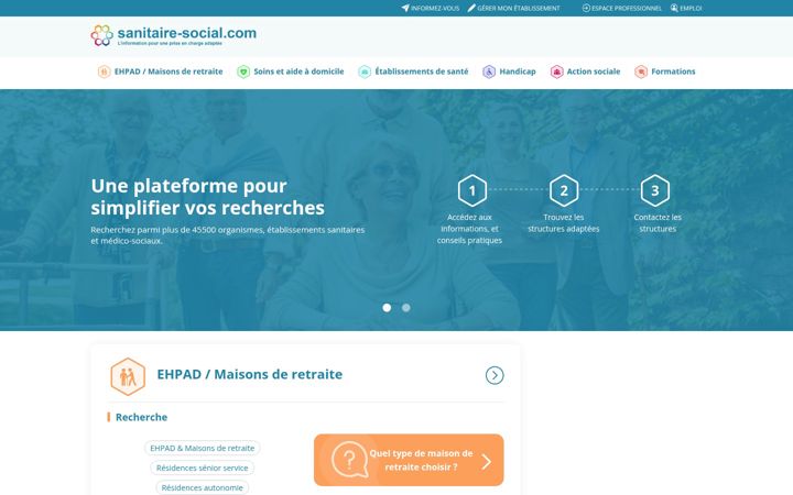 Screenshot of sanitaire-social.com