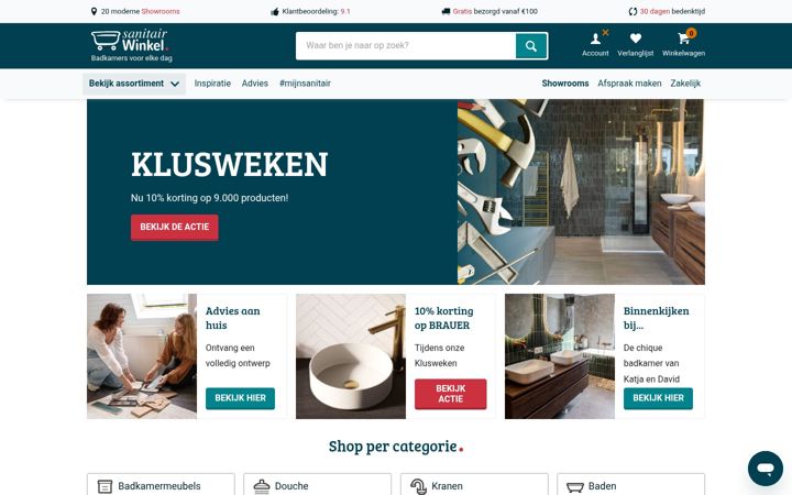 Screenshot of sanitairwinkel.nl