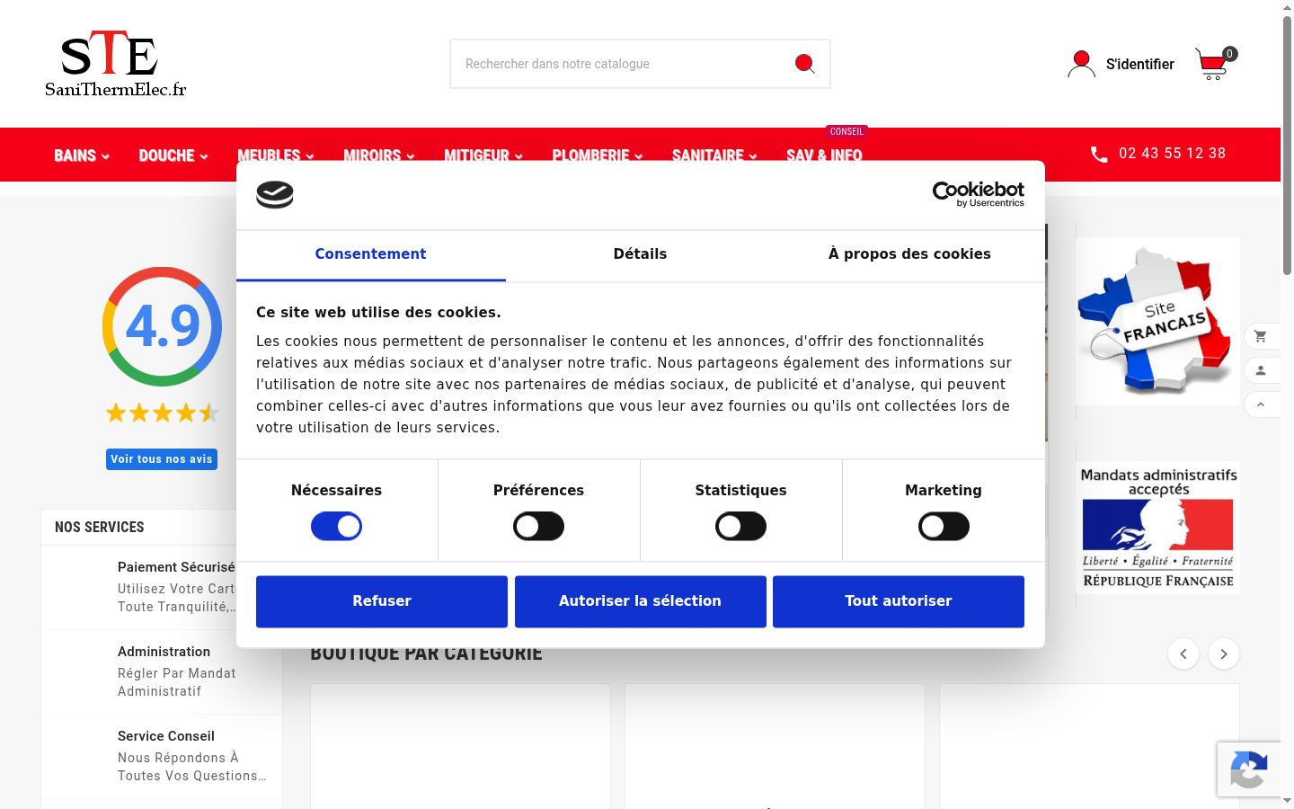 Snímka obrazovky banera súhlasu zobrazeného pred akoukoľvek interakciou