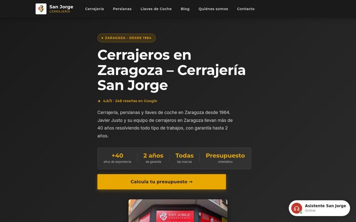 Screenshot of sanjorgezaragoza.es