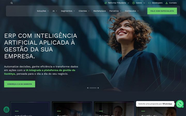 Zrzut ekranu sankhya.com.br
