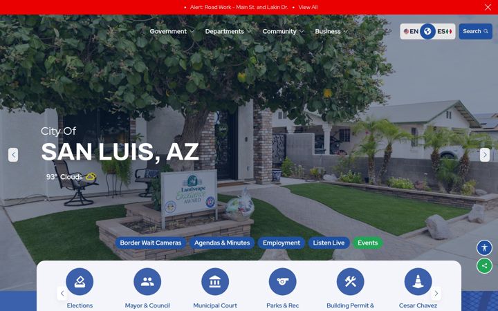 Screenshot of sanluisaz.gov