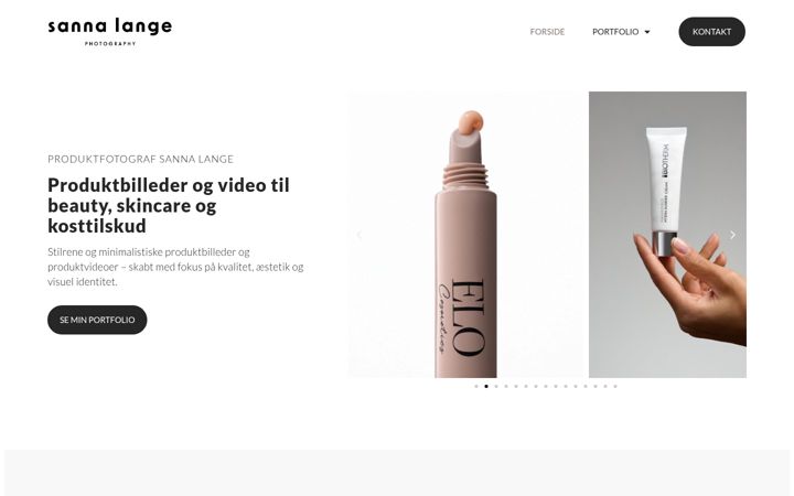 Screenshot of sannalange.dk