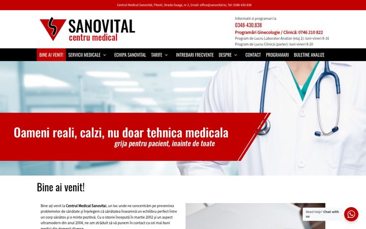Ekrano kopija sanovital.ro