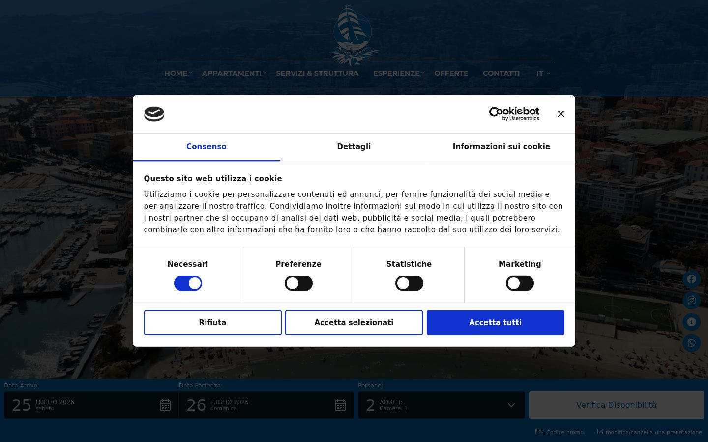 Sutikimo reklamjuostės, rodytos prieš bet kokią sąveiką, ekrano kopija