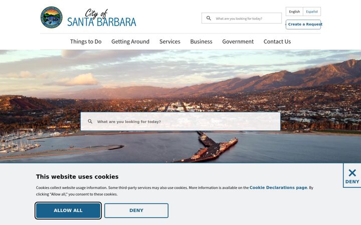 Screenshot of santabarbaraca.gov