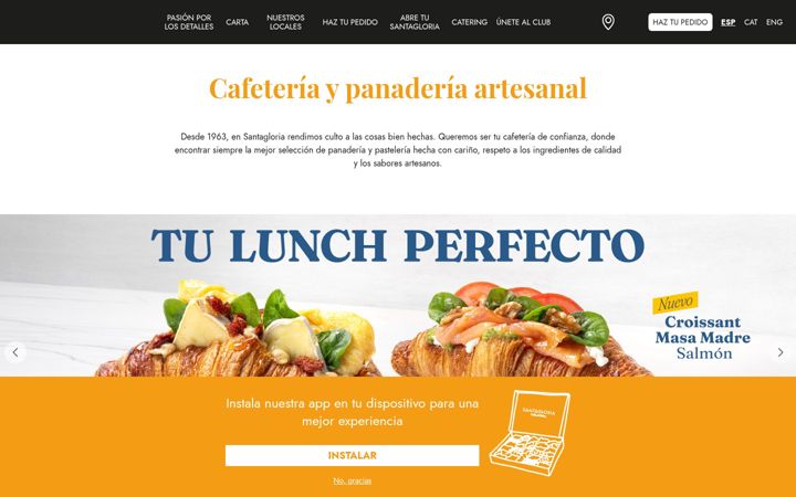Screenshot stránky santagloria.com