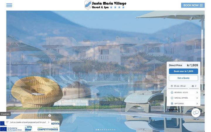 Screenshot of santamaria-milos.gr
