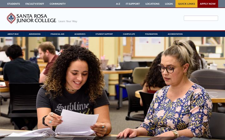 Screenshot of santarosa.edu