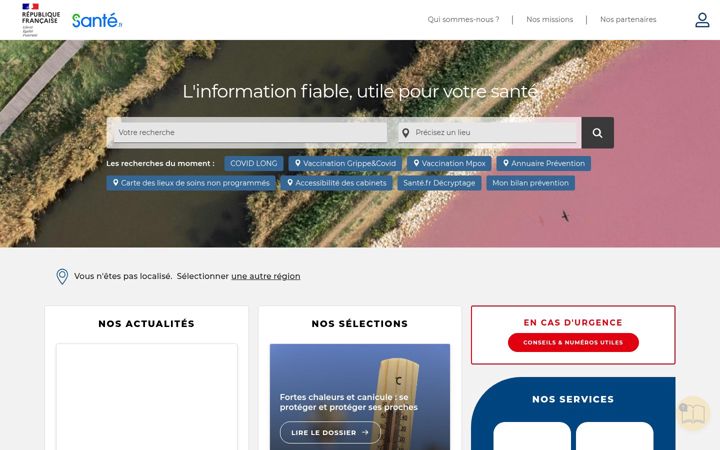 Képernyőkép: sante.fr