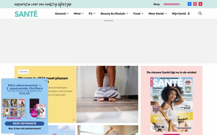 Screenshot of sante.nl