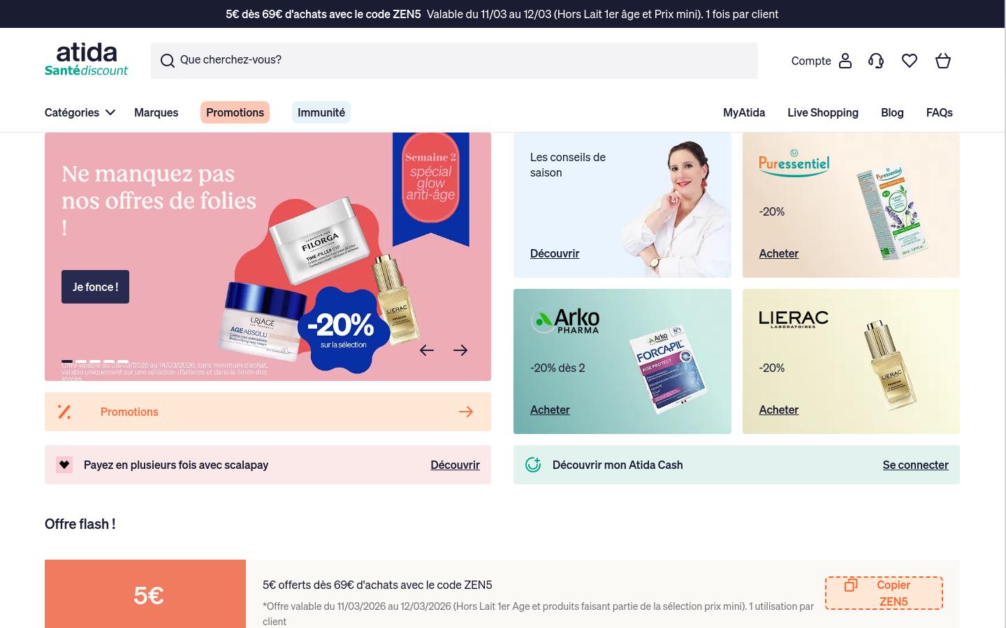 Screenshot of santediscount.com