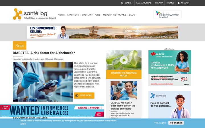 Screenshot of santelog.com