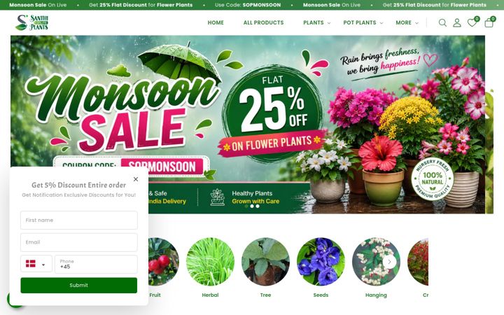 Képernyőkép: santhionlineplants.com