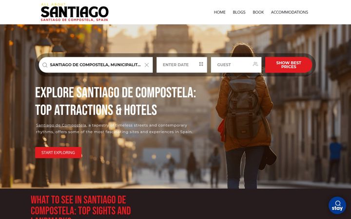 Screenshot of santiagospain.com