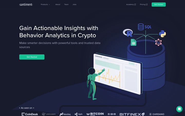 Screenshot of santiment.net