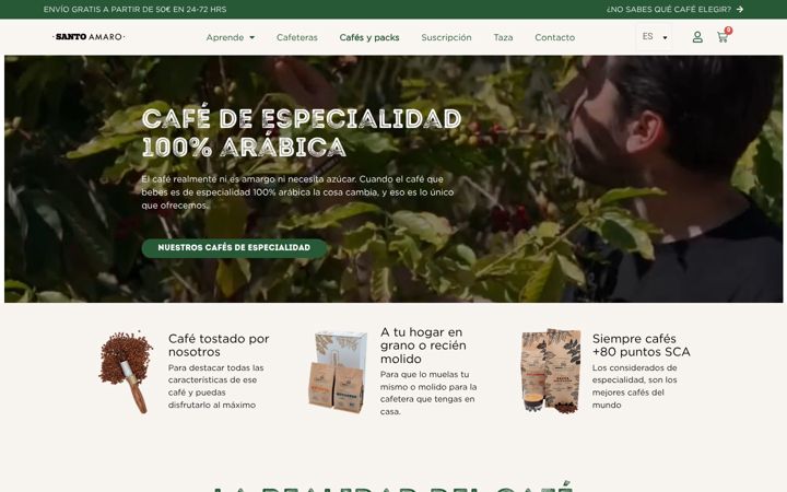 Screenshot of santoamaro.es