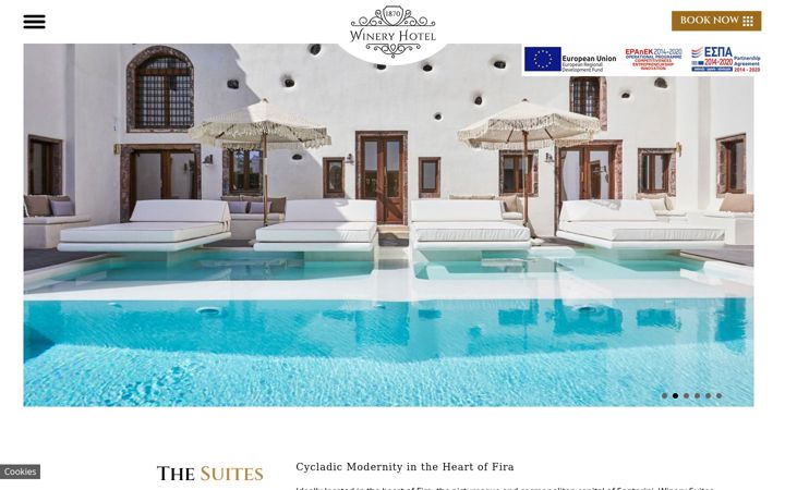 Screenshot of santoriniwineryhotel.com