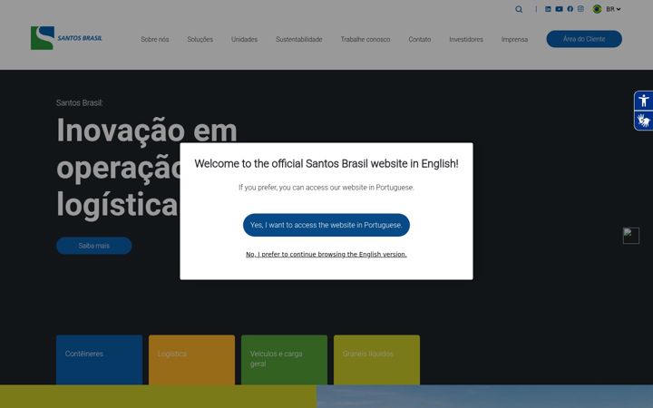Screenshot of santosbrasil.com.br
