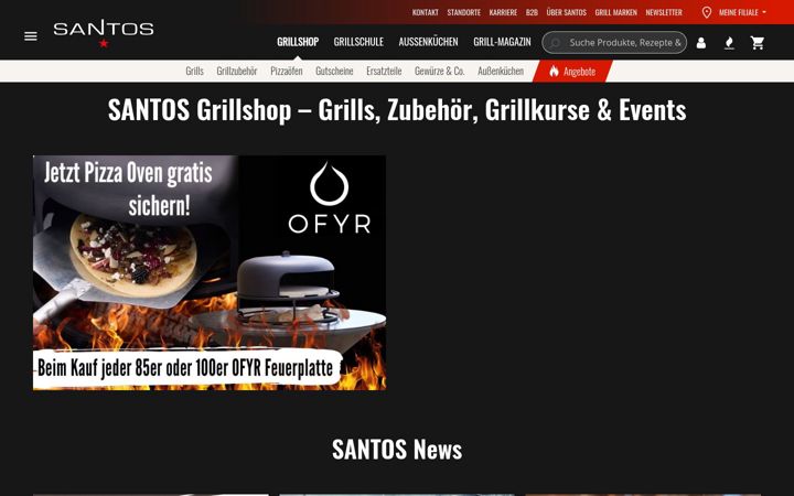 Képernyőkép: santosgrills.de