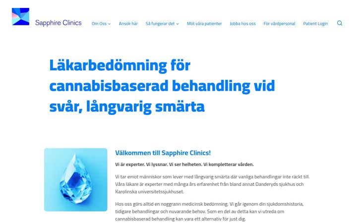 Screenshot of sapphireclinics.se