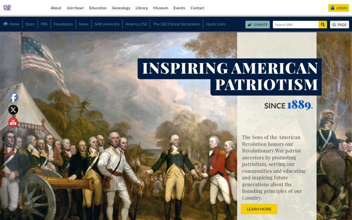 Screenshot of sar.org