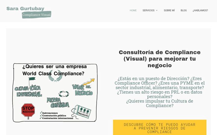 Screenshot van sara-gurtubay.com