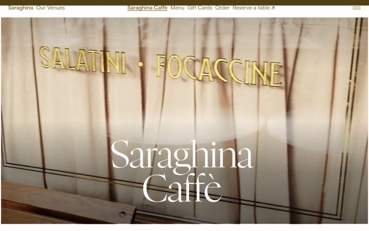 Ekrano kopija saraghinacaffe.com