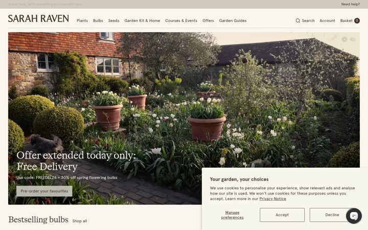 Screenshot of sarahraven.com