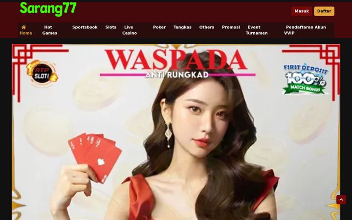 Skärmbild av sarang77slot.com