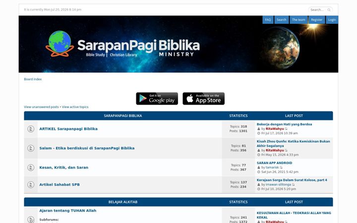 Screenshot of sarapanpagi.org