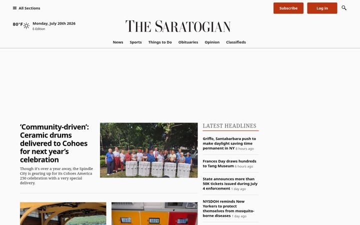 Screenshot of saratogian.com