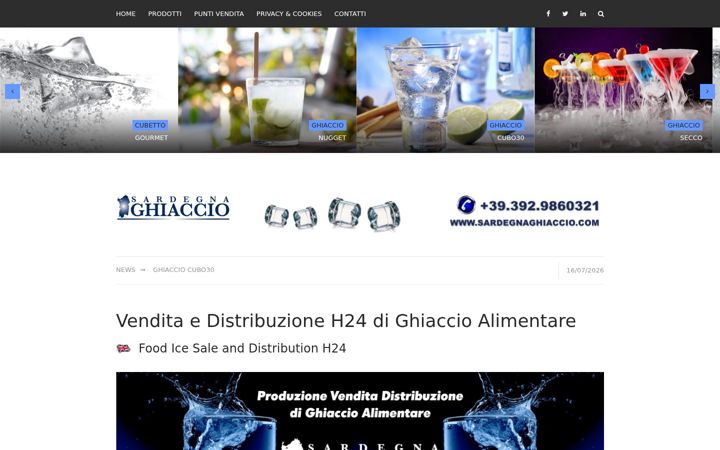 Screenshot of sardegnaghiaccio.com