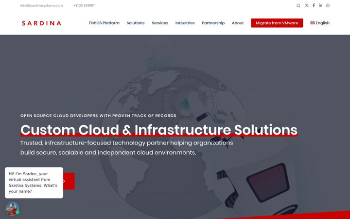 Screenshot of sardina.cloud