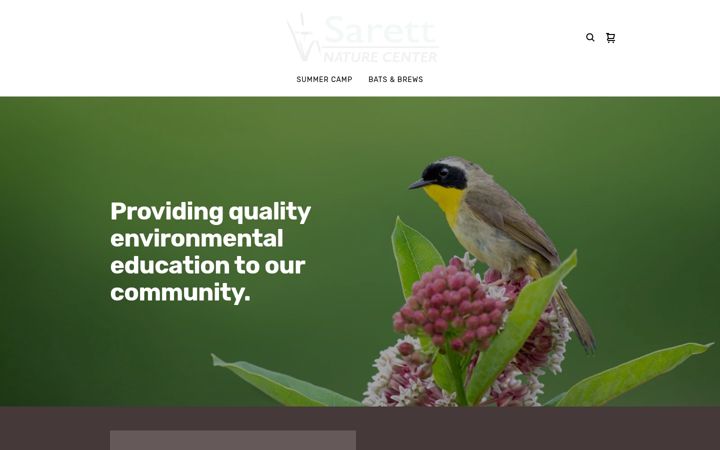 Screenshot of sarett-nature-center.square.site