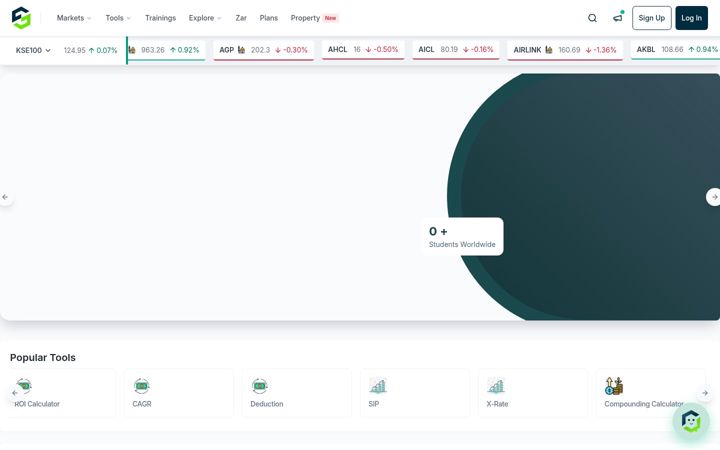 Screenshot of sarmaaya.pk