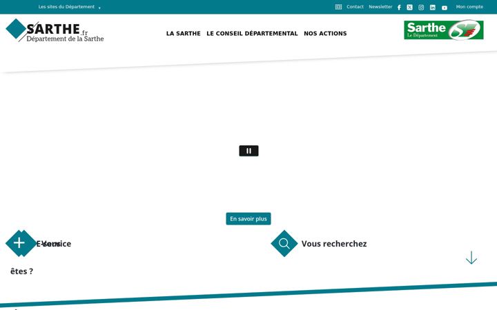 Screenshot of sarthe.fr