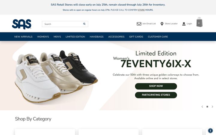 Screenshot of sasshoes.com
