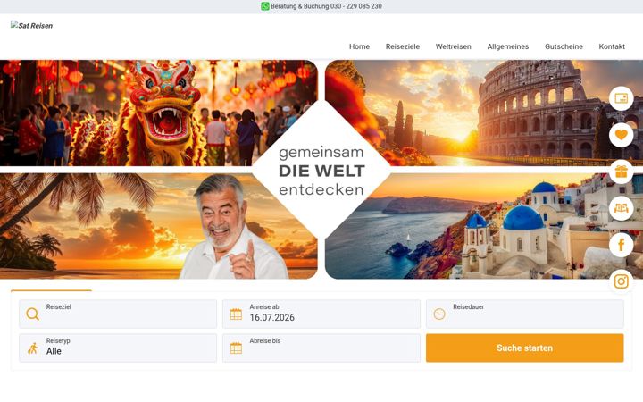 Screenshot of sat-touristik.de