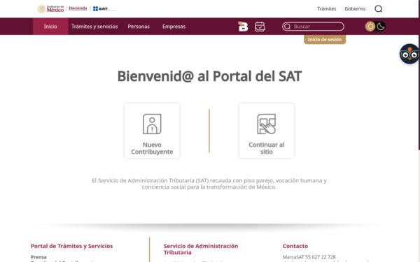 Screenshot of sat.gob.mx