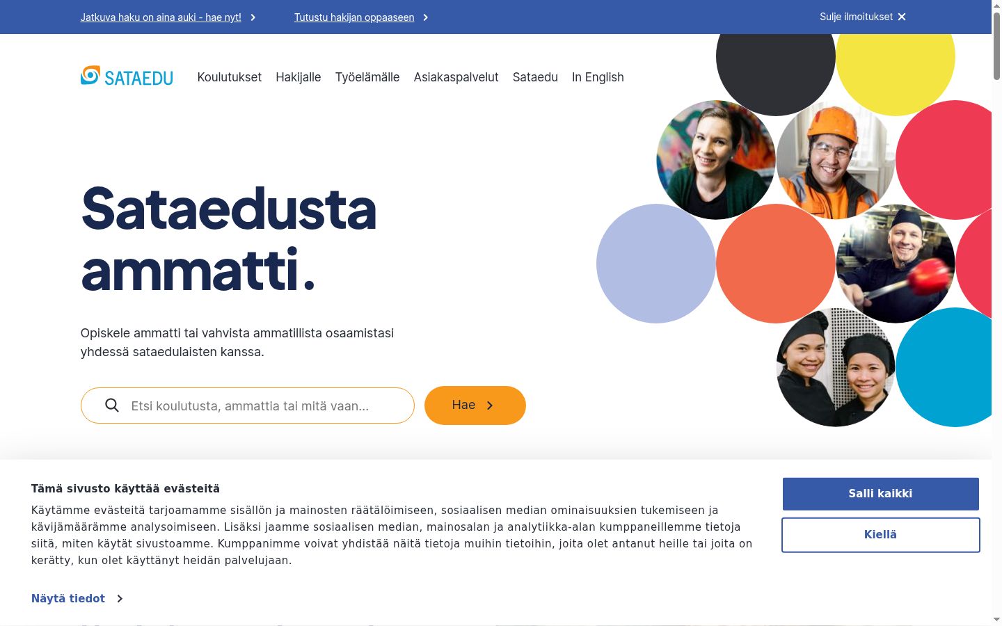 Ekraanipilt nõusolekubännerist, mida näidati enne mis tahes suhtlust