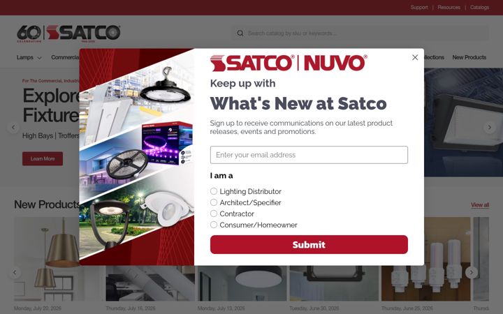 Zrzut ekranu satco.com