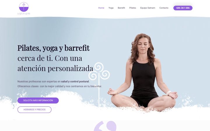 Screenshot of satnamyoga.es