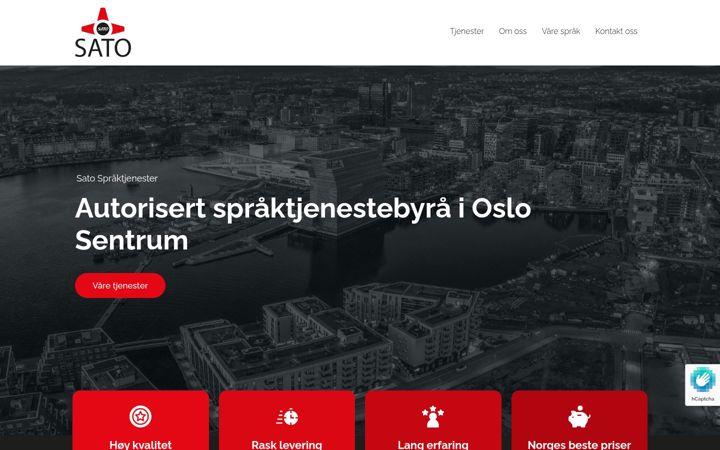 Screenshot of satosprak.no