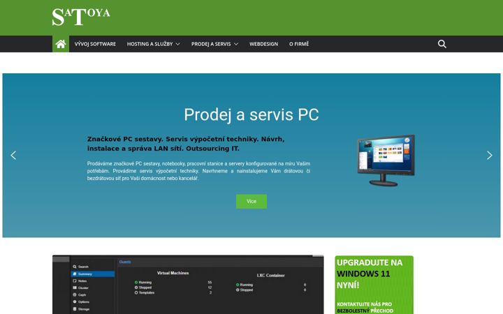 Screenshot ta' satoya.cz