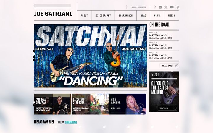 Screenshot of satriani.com