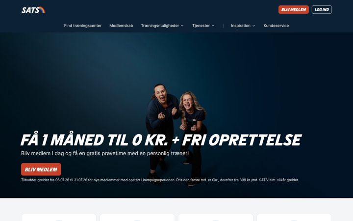 Posnetek zaslona sats.com